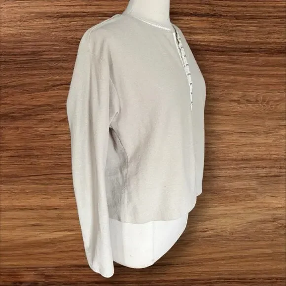 Fitigues Y2K Long Sleeve Cardigan Sweater Sz S Oversized 44" Bust Hook Closure - Picture 3 of 9